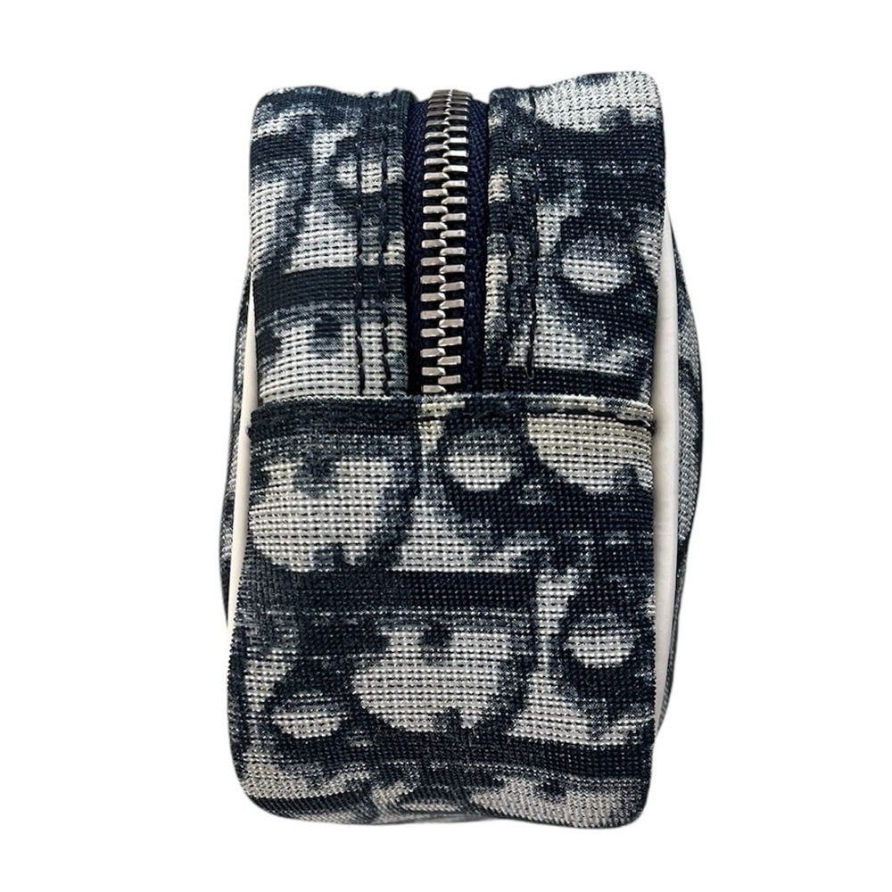 Christian Dior Y2K Trotter 1 Cosmetic Navy,White Pouch PNC Rare Oblique EUC - Picture 4 of 11